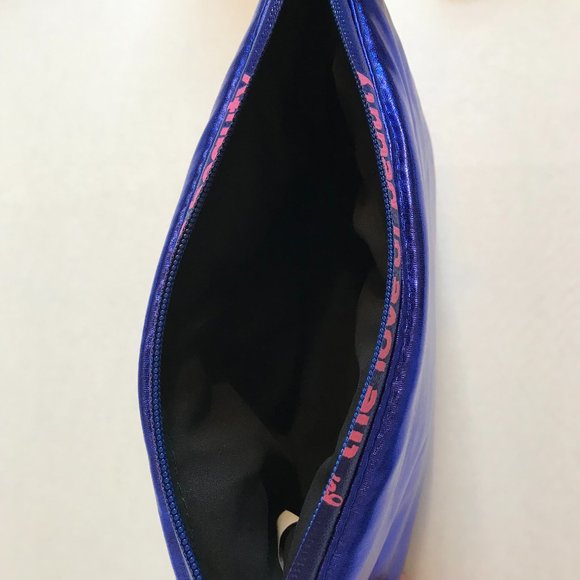 "Love" Metallic Blue Cosmetic Bag - Picture 4 of 6